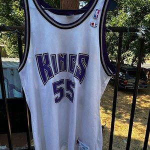 Adidas White and Purple Basketball Jersey
